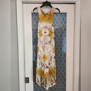 Young Fabulous & Broke Yellow and Green Halter Maxi Sundress